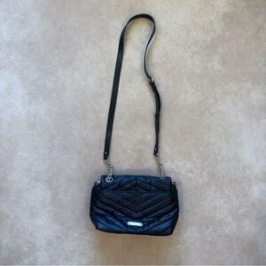 Rebecca Minkoff Edie Quilted Nylon Crossbody Bag • black